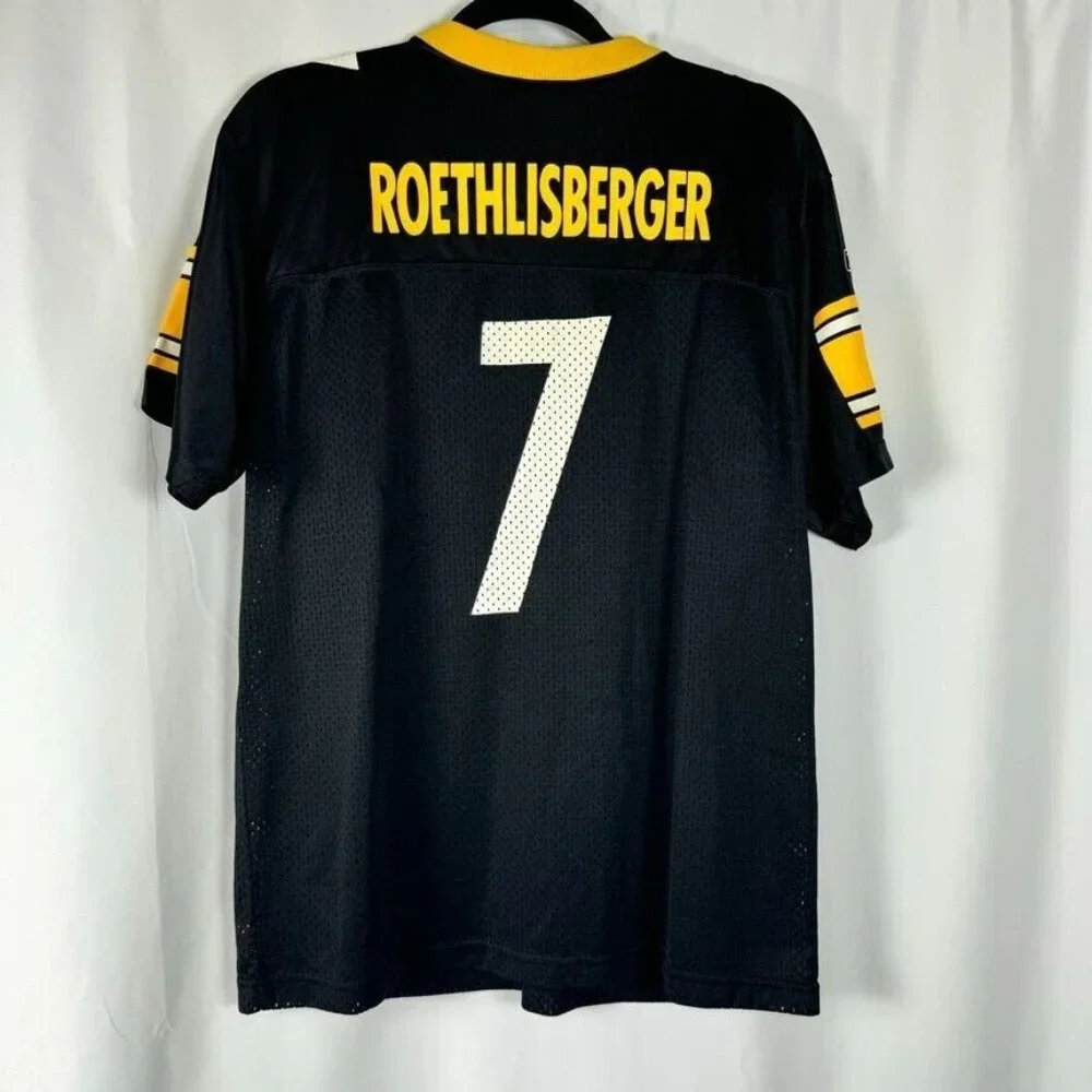 Reebok NFL Players Inc Steelers Jersey Roethlisberger 7 Size Boys Youth XL 18-20